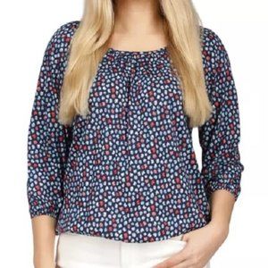 MICHAEL Michael Kors Women’s Blouson Multi Palm Peasant Top NWT